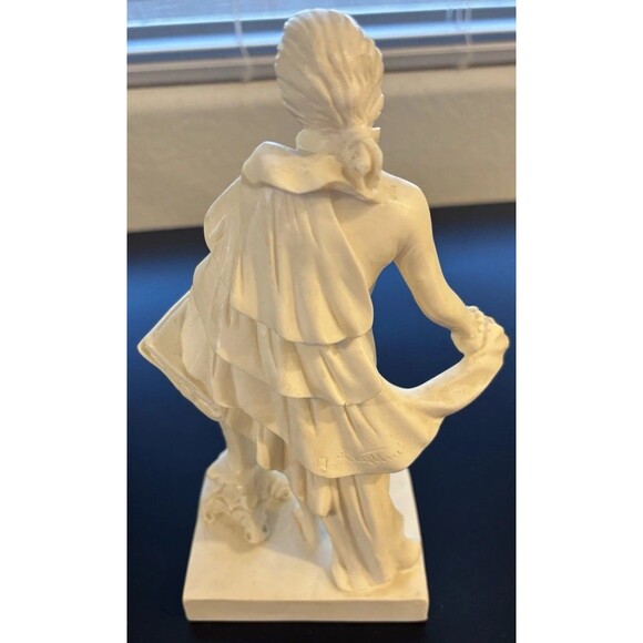 Vintage A. Santini Signed Wolfgang Amadeus MOZART 9" Tall White Resin Figurine - Picture 2 of 16